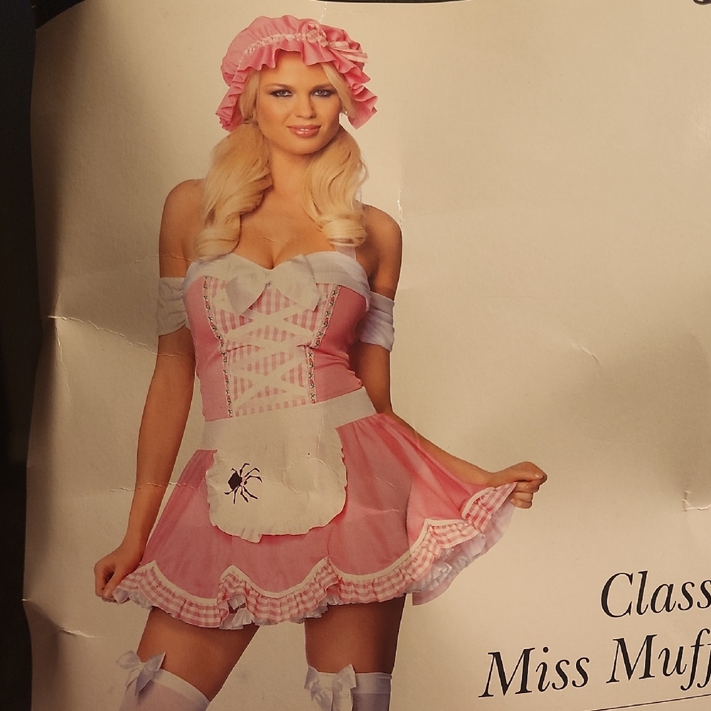 Leg Avenue Pink and White Miss Muffet Costume